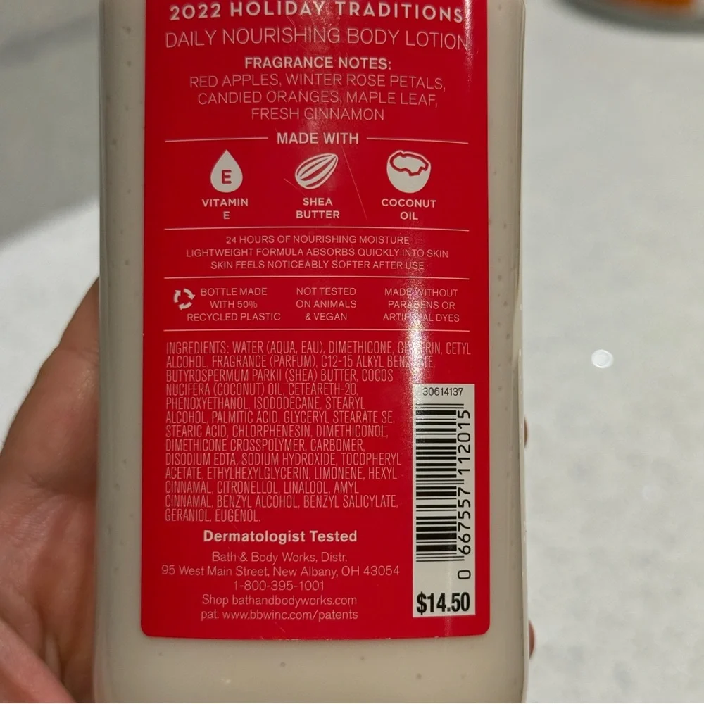 Winter Candy Apple Bath and Body Works candle and 8 oz Body Lotion - Picture 9 of 9